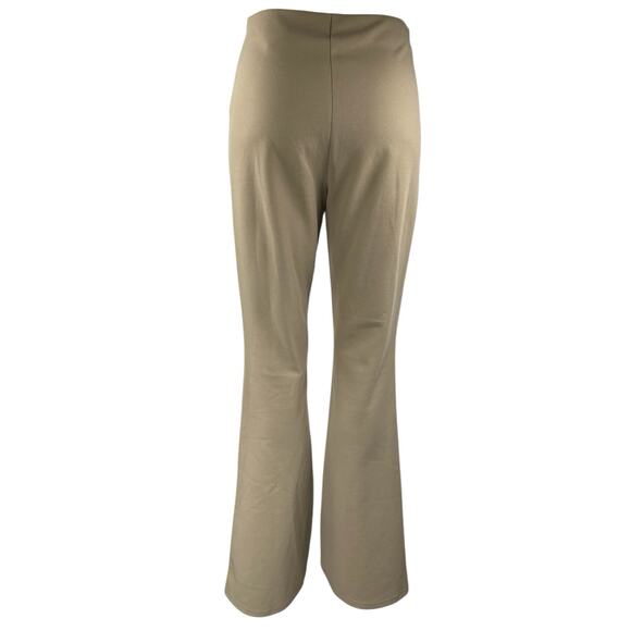 H&M Women's Beige Tan High Waisted Flared Bootcut Stretch Trousers Pants Size S - Picture 3 of 6